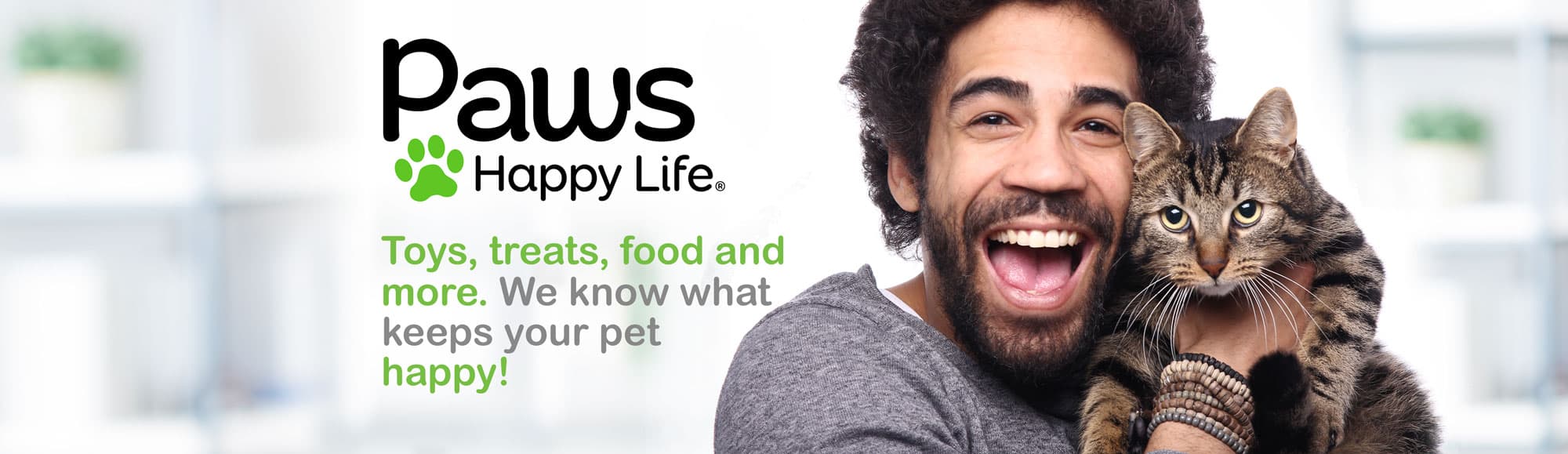Toys, treats, food and more. We know what keeps your pet happy!